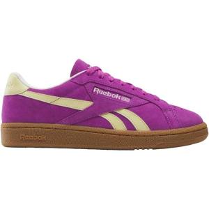 imageReebok Womens Club C Grounds UK SneakerPurple RaveBleached YellowChalk