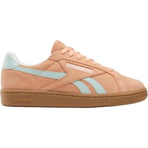 imageReebok Womens Club C Grounds UK SneakerSunkissed OrangeGlitched AquaChalk