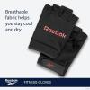 imageReebok Classic Fingerless Gloves Lightweight Fitness ampamp Weight Lifting Gloves for TrainingBlackRed