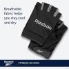imageReebok Classic Fingerless Gloves Lightweight Fitness ampamp Weight Lifting Gloves for TrainingWHITEBLACK
