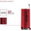 imageReebok Go Collection 20 Inch Hard Shell Spinner Carry On Luggage for Airplanes ABSPC Hardside Suitcase with 360Degree Spinner Wheels Retractable Handle Airline Approved BlueRed