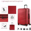 imageReebok Go Collection 20 Inch Hard Shell Spinner Carry On Luggage for Airplanes ABSPC Hardside Suitcase with 360Degree Spinner Wheels Retractable Handle Airline Approved BlueRed