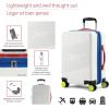 imageReebok Go Collection 20 Inch Hard Shell Spinner Carry On Luggage for Airplanes ABSPC Hardside Suitcase with 360Degree Spinner Wheels Retractable Handle Airline Approved BlueWhite