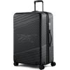 imageReebok Go Collection 20 Inch Hard Shell Spinner Carry On Luggage for Airplanes ABSPC Hardside Suitcase with 360Degree Spinner Wheels Retractable Handle Airline Approved BlueBlack