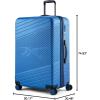 imageReebok Go Collection 20 Inch Hard Shell Spinner Carry On Luggage for Airplanes ABSPC Hardside Suitcase with 360Degree Spinner Wheels Retractable Handle Airline Approved BlueBlue