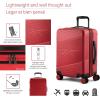 imageReebok Go Collection 20 Inch Hard Shell Spinner Carry On Luggage for Airplanes ABSPC Hardside Suitcase with 360Degree Spinner Wheels Retractable Handle Airline Approved BlueRed