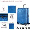 imageReebok Go Collection 20 Inch Hard Shell Spinner Carry On Luggage for Airplanes ABSPC Hardside Suitcase with 360Degree Spinner Wheels Retractable Handle Airline Approved BlueBlue