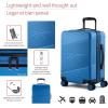 imageReebok Go Collection 20 Inch Hard Shell Spinner Carry On Luggage for Airplanes ABSPC Hardside Suitcase with 360Degree Spinner Wheels Retractable Handle Airline Approved BlueBlue