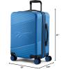 imageReebok Go Collection 20 Inch Hard Shell Spinner Carry On Luggage for Airplanes ABSPC Hardside Suitcase with 360Degree Spinner Wheels Retractable Handle Airline Approved BlueBlue