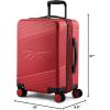 imageReebok Go Collection 20 Inch Hard Shell Spinner Carry On Luggage for Airplanes ABSPC Hardside Suitcase with 360Degree Spinner Wheels Retractable Handle Airline Approved BlueRed