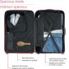 imageReebok Go Collection 20 Inch Hard Shell Spinner Carry On Luggage for Airplanes ABSPC Hardside Suitcase with 360Degree Spinner Wheels Retractable Handle Airline Approved BlueRed