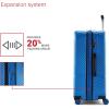 imageReebok Go Collection 20 Inch Hard Shell Spinner Carry On Luggage for Airplanes ABSPC Hardside Suitcase with 360Degree Spinner Wheels Retractable Handle Airline Approved BlueBlue