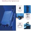 imageReebok Go Collection 20 Inch Hard Shell Spinner Carry On Luggage for Airplanes ABSPC Hardside Suitcase with 360Degree Spinner Wheels Retractable Handle Airline Approved BlueBlue