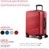 imageReebok Go Collection 20 Inch Hard Shell Spinner Carry On Luggage for Airplanes ABSPC Hardside Suitcase with 360Degree Spinner Wheels Retractable Handle Airline Approved BlueRed