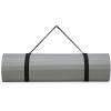 imageReebok Pro 10mm ExtraThick Yoga Mat 72quot x 24quot with Easy Carry Strap Large NonSlip Exercise Mat with Ridged Base for Home Workout Pilates Floor Exercises ampamp Outdoor TrainingGrey
