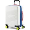 imageReebok Go Collection 20 Inch Hard Shell Spinner Carry On Luggage for Airplanes ABSPC Hardside Suitcase with 360Degree Spinner Wheels Retractable Handle Airline Approved BlueWhite