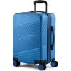 imageReebok Go Collection 20 Inch Hard Shell Spinner Carry On Luggage for Airplanes ABSPC Hardside Suitcase with 360Degree Spinner Wheels Retractable Handle Airline Approved BlueBlue