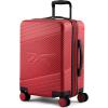 imageReebok Go Collection 20 Inch Hard Shell Spinner Carry On Luggage for Airplanes ABSPC Hardside Suitcase with 360Degree Spinner Wheels Retractable Handle Airline Approved BlueRed