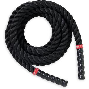 imageReebok 18 ft Battle Rope 15quot Thick Exercise Rope for Home Gym Workout AntiSlip Handles for Strong Grip Battle Ropes for Core Strength Muscles Building ampamp More Workout Equipment for Men ampamp Women