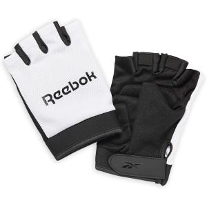 imageReebok Classic Fingerless Gloves Lightweight Fitness ampamp Weight Lifting Gloves for TrainingWHITEBLACK