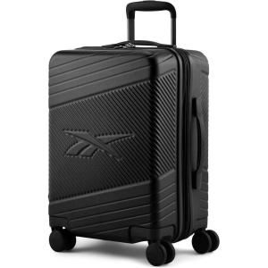 imageReebok Go Collection 20 Inch Hard Shell Spinner Carry On Luggage for Airplanes ABSPC Hardside Suitcase with 360Degree Spinner Wheels Retractable Handle Airline Approved BlueBlack