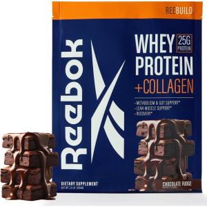 imageReebok ReeBuild Whey Protein  Collagen  25g Protein 9 Essential Amino Acids  Muscle Growth Joint Health Gut Support  Post Workout Recovery Powder  Chocolate FudgeChocolate Fudge