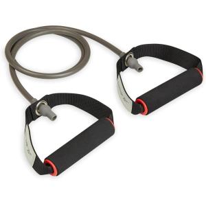 imageReebok Resistance Tube Full Body Workout WarmUp ampamp Strength Training Resistance Bands with Handles NonSlip Stretch Bands for Exercise Fitness Bands for Men ampamp WomenLight Resistance