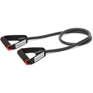 imageReebok Resistance Tube Full Body Workout WarmUp ampamp Strength Training Resistance Bands with Handles NonSlip Stretch Bands for Exercise Fitness Bands for Men ampamp WomenHeavy Resistance