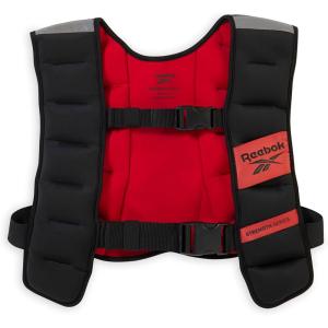 imageReebok Weighted Vest  Premium Material Adjustable Fit Reflective Elements for FullBody Workouts Strength Training and RehabilitationBlack