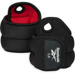 imageReebok Wrist Weights Wearable Weights with Thumb Loop for Arm Fitness Boxing Yoga Walking ampamp More Polyester Spandex Wrist Wraps Home Workout Essentials ampamp Gym Accessories for Women ampamp Men1 Lbs