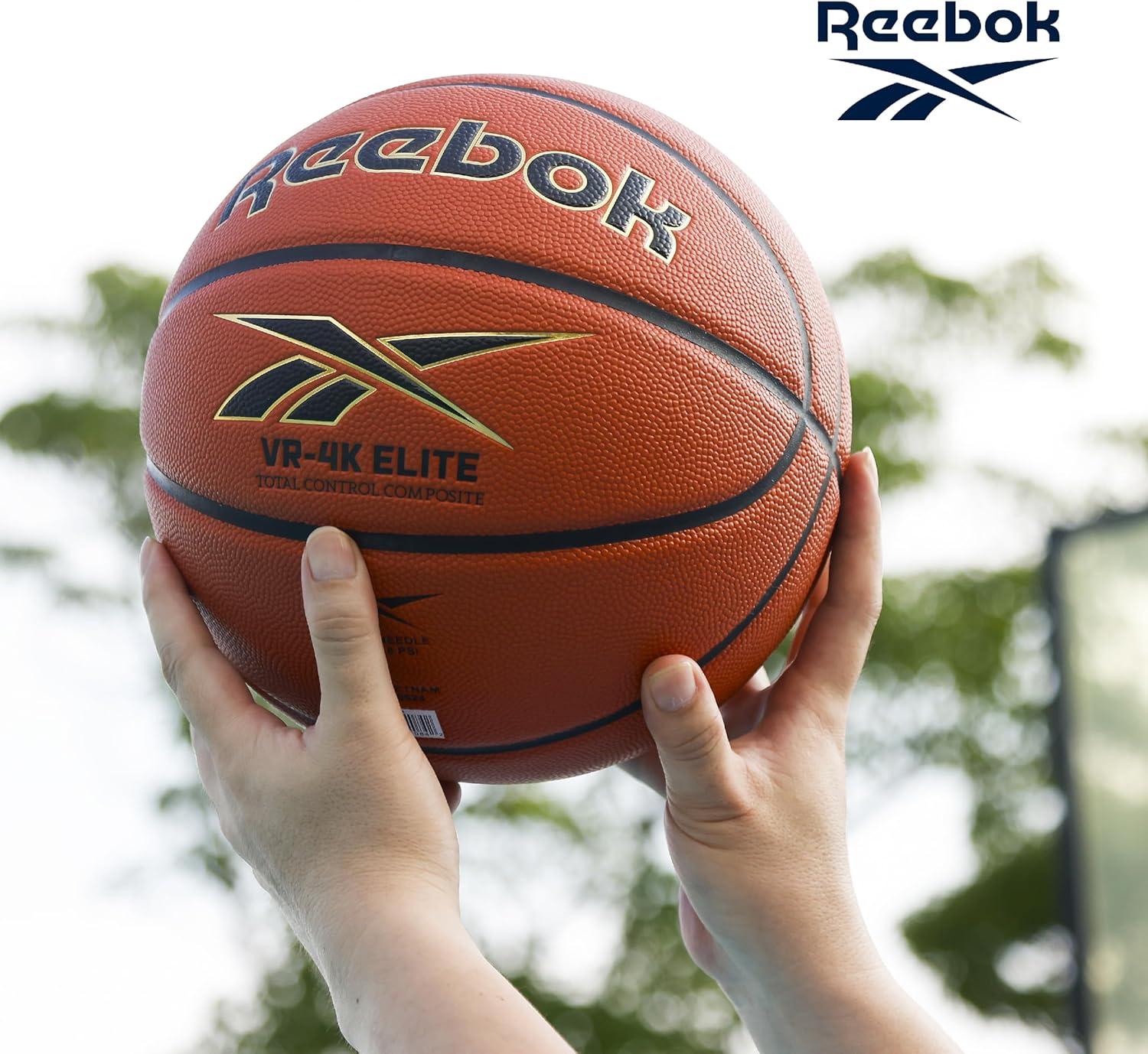 imageReebok Elite Basketball Official Size Composite Leather AntiSlip Grip Consistent Shape Retention Includes Pump ampamp Needle VR4K Series