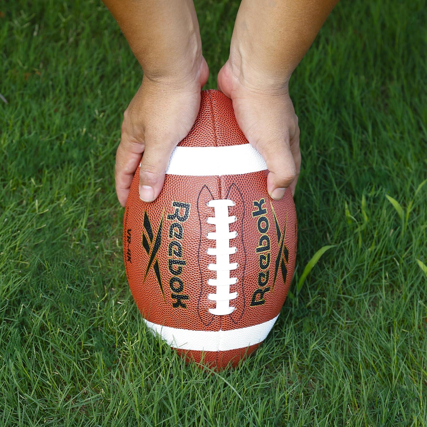 imageReebok Elite Recreational Football Official Size Composite Leather Innovative Soft Grip Technology Cushion Lining Includes Pump ampamp Needle VR4K Series VarsityVR4K Series Football