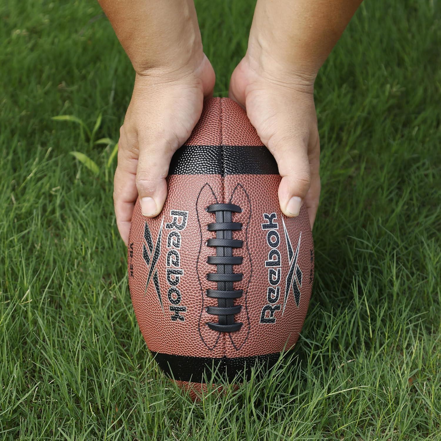 imageReebok Elite Recreational Football Official Size Composite Leather Innovative Soft Grip Technology Cushion Lining Includes Pump ampamp Needle VR4K Series VarsityVR3K Series Varsity Football