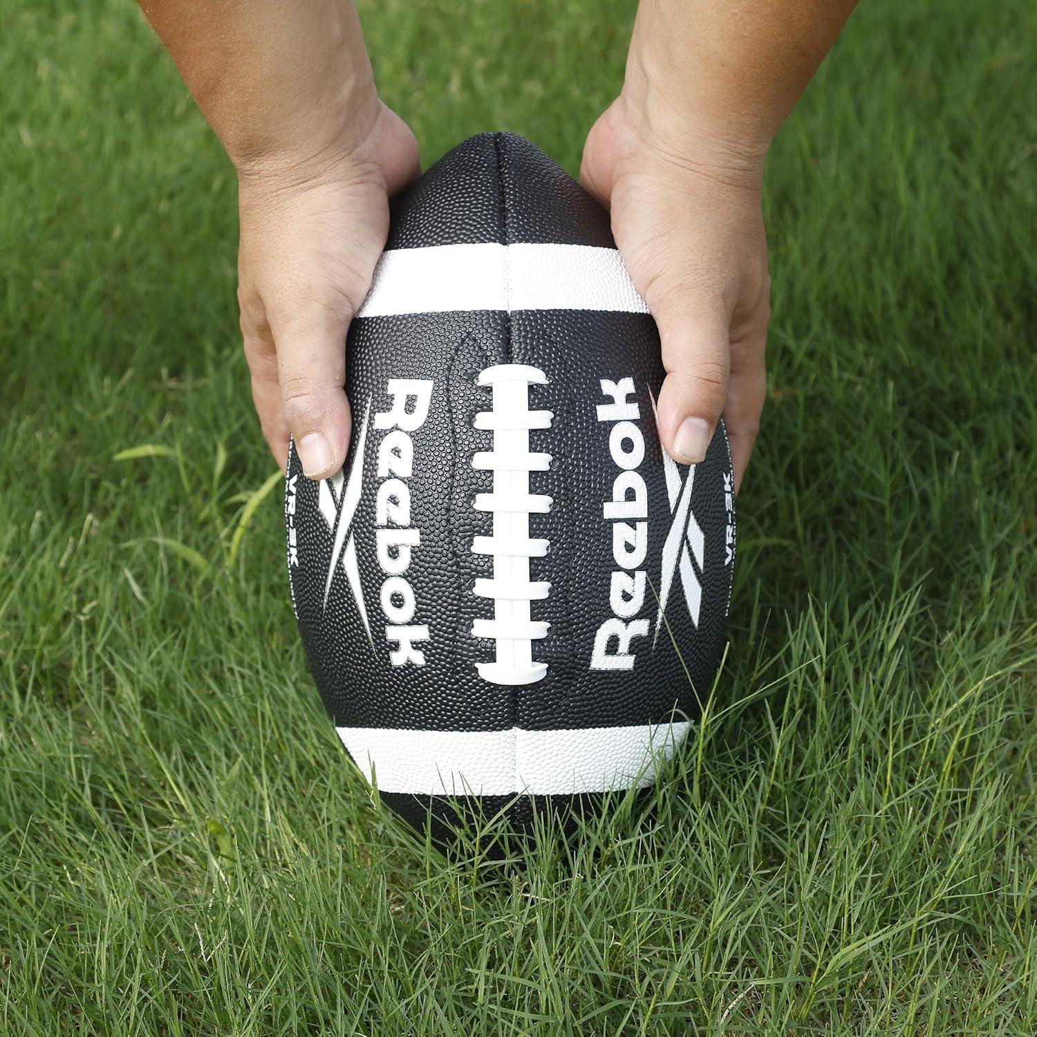 imageReebok Elite Recreational Football Official Size Composite Leather Innovative Soft Grip Technology Cushion Lining Includes Pump ampamp Needle VR4K Series VarsityVR3K Black Series Football
