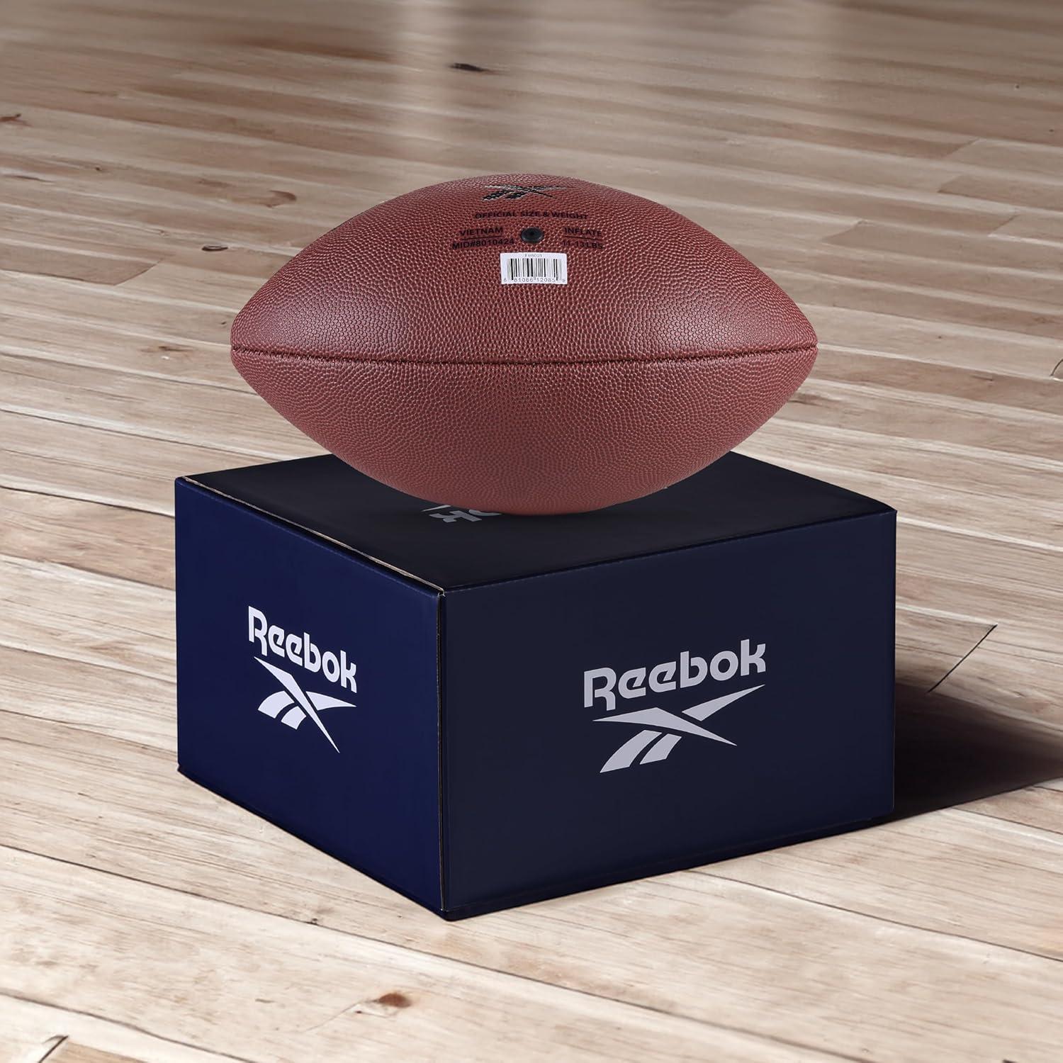 imageReebok Elite Recreational Football Official Size Composite Leather Innovative Soft Grip Technology Cushion Lining Includes Pump ampamp Needle VR4K Series VarsityVR3K Series Football