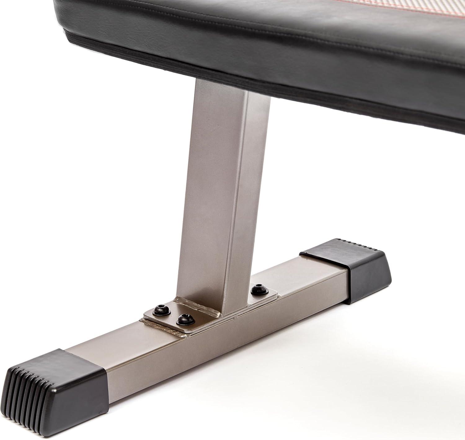 imageReebok Fitness Strength Training Bench with Wipeable Padding Nonslip Feet 330lb Weight Capacity Bench for Seated and Bridging ExercisesReebok Flat Weight Bench