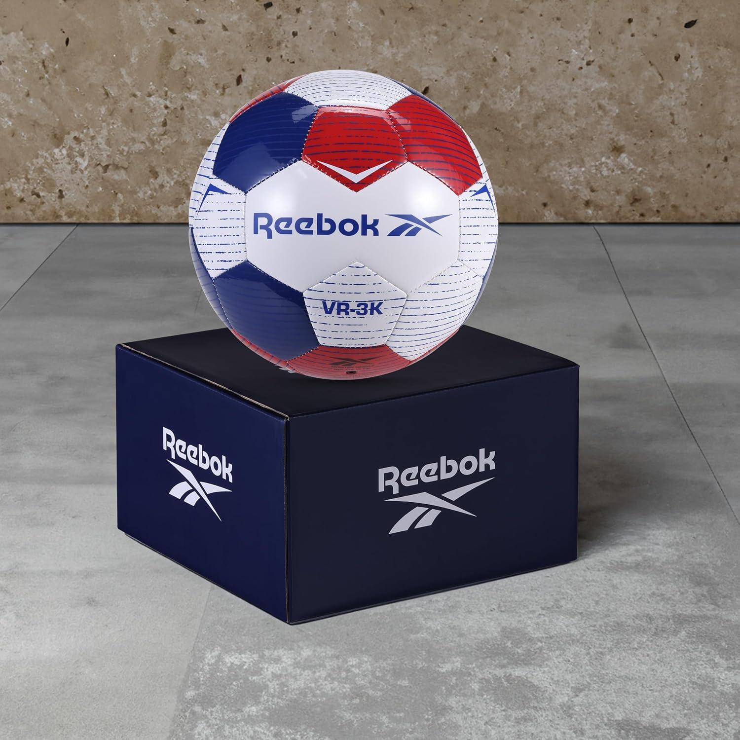 imageReebok Recreational Soccer Ball Premium TPU Composite Leather Cover Soft Touch EVA Foam Backing Includes Pump ampamp Needle VR3K Series