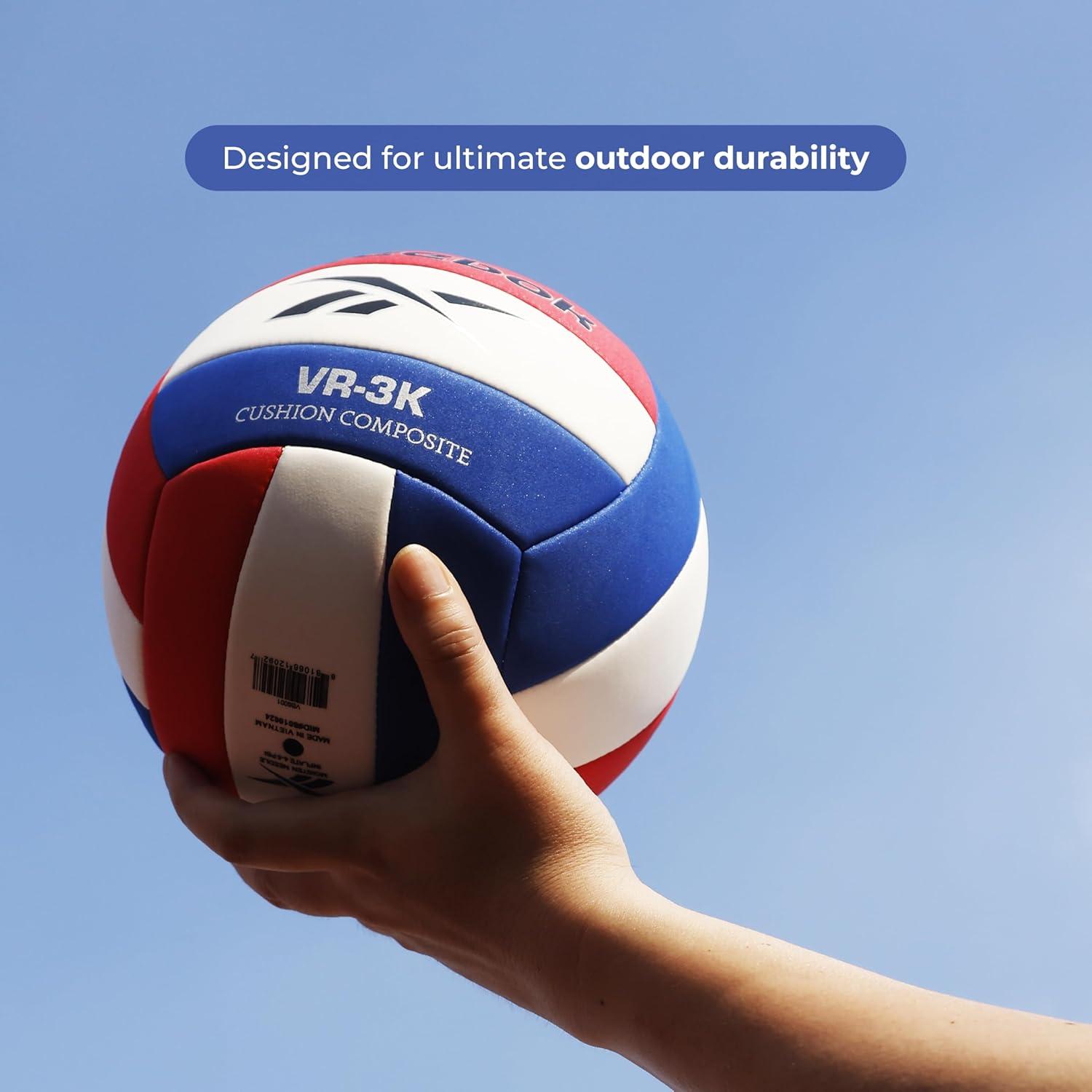 imageReebok Recreational Volleyball Official Size Performance Composite Ball Ultra Soft Feel Includes Pump ampamp Needle VR3K Series