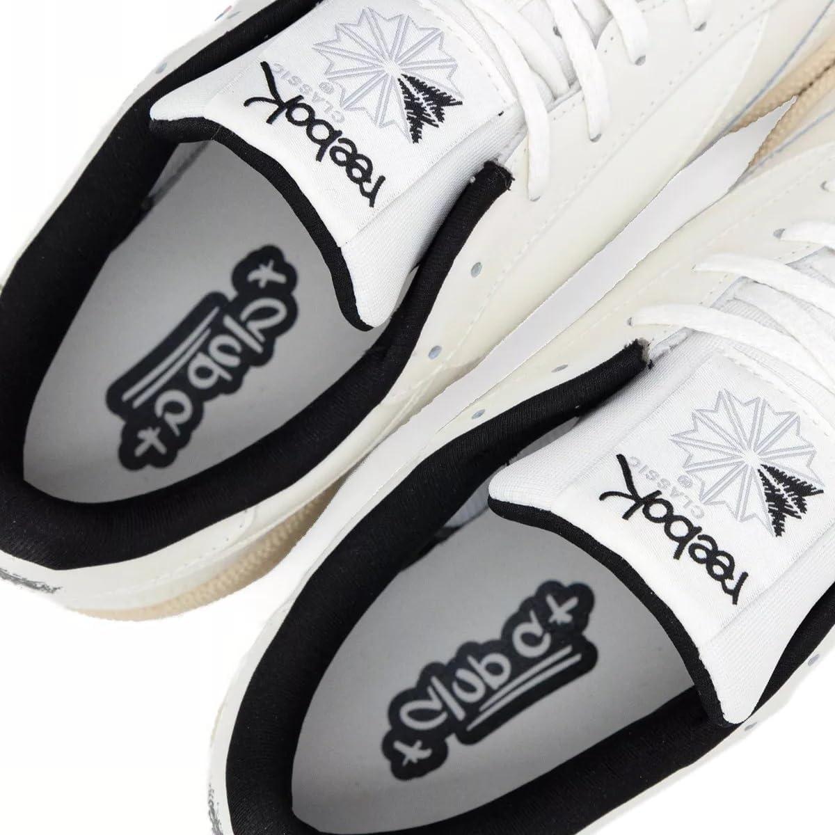 imageReebok UnisexAdult Club C 85 SneakerChalk Papwht Cblack