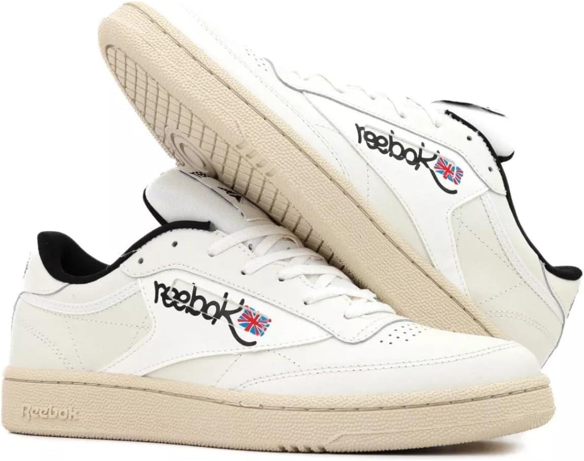 imageReebok UnisexAdult Club C 85 SneakerChalk Papwht Cblack