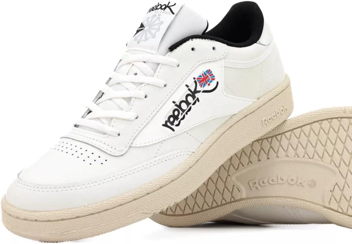 imageReebok UnisexAdult Club C 85 SneakerChalk Papwht Cblack