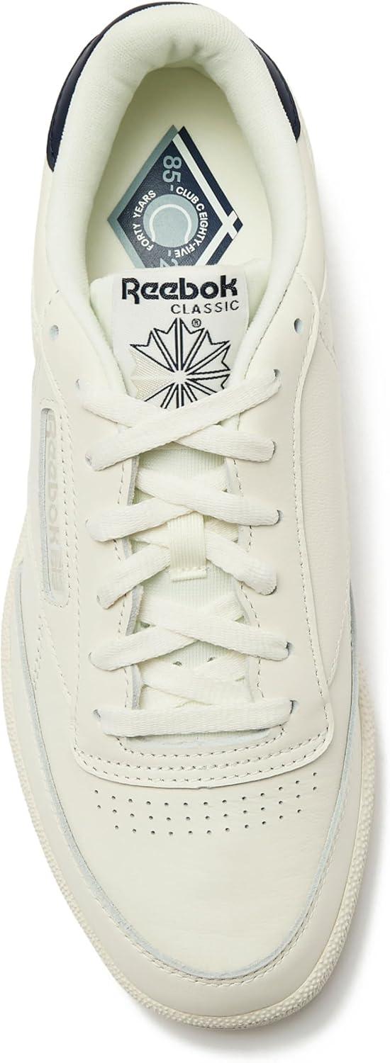 imageReebok UnisexAdult Club C 85 SneakerChalkNavyFlint Grey Metallic