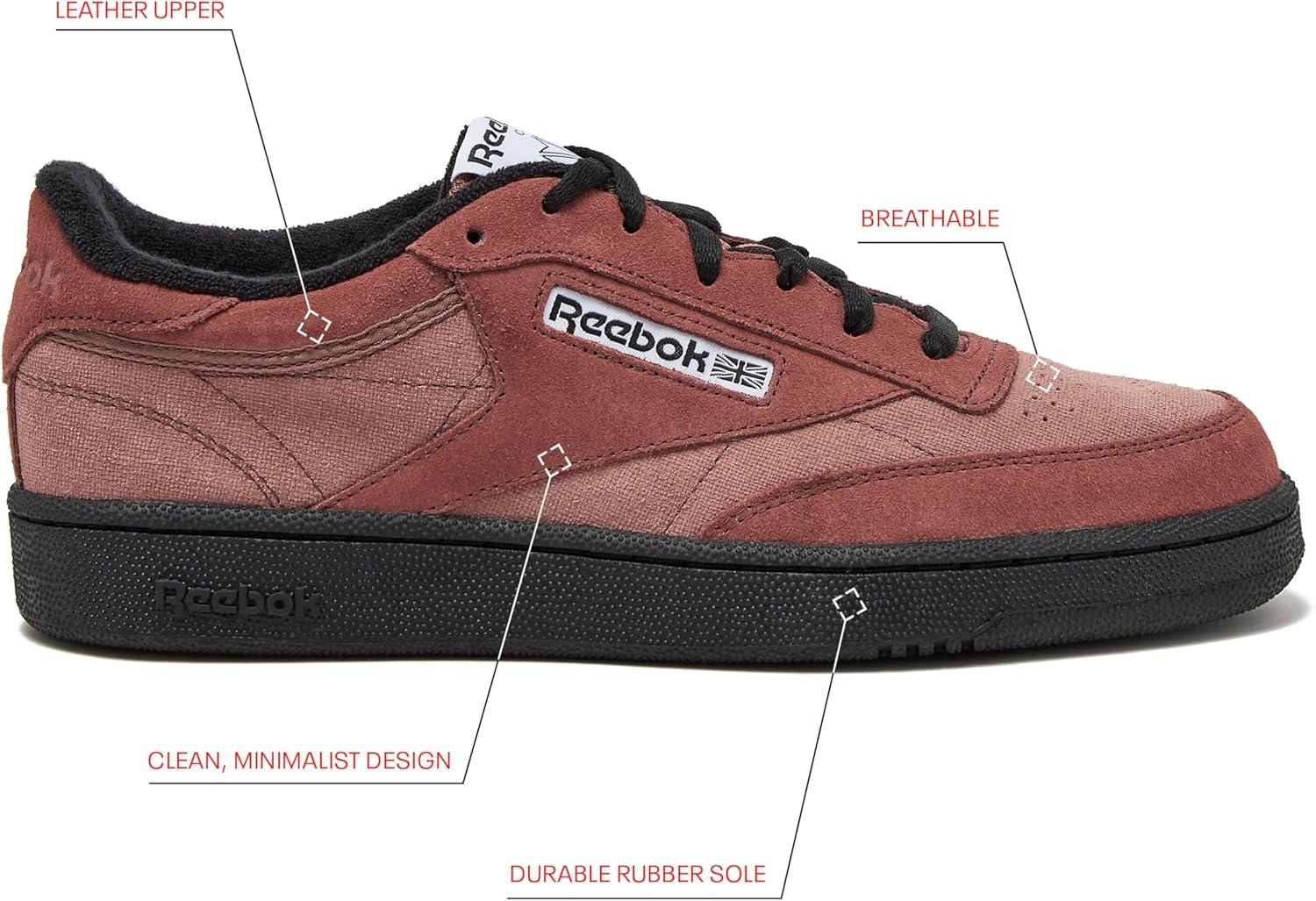 imageReebok UnisexAdult Club C 85 SneakerScortched EarthBlackWhite