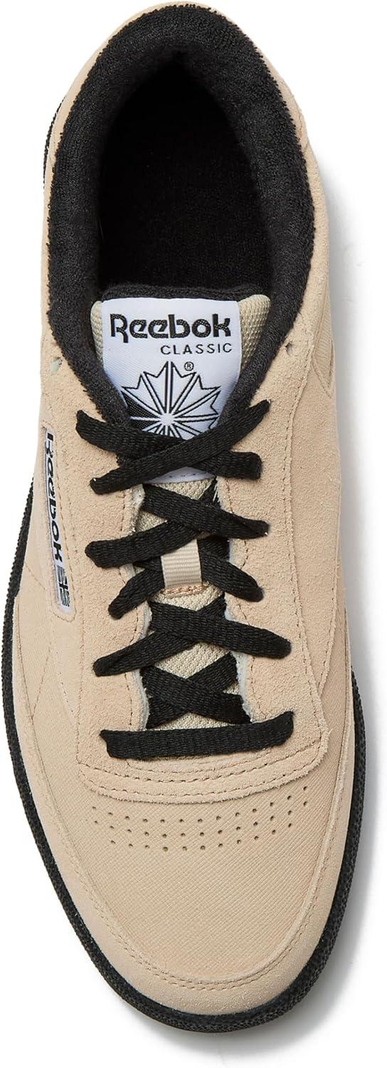 imageReebok UnisexAdult Club C 85 SneakerTapiocaBlackWhite