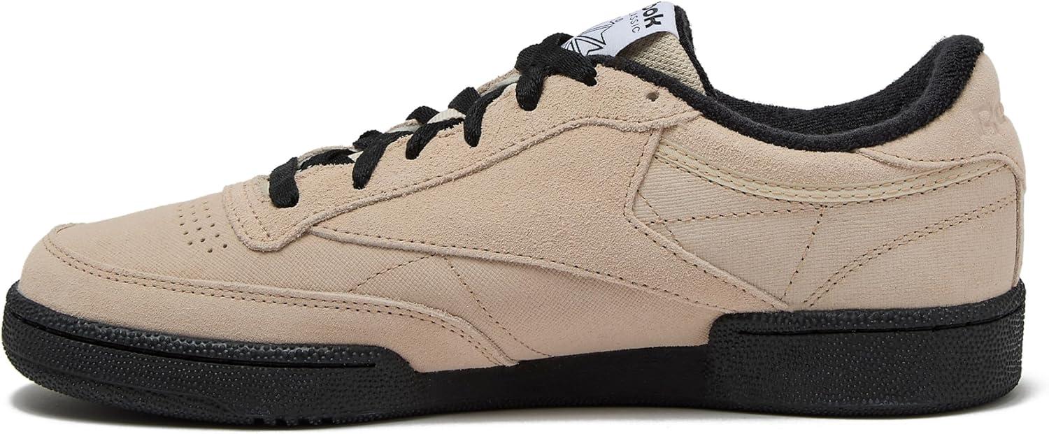 imageReebok UnisexAdult Club C 85 SneakerTapiocaBlackWhite