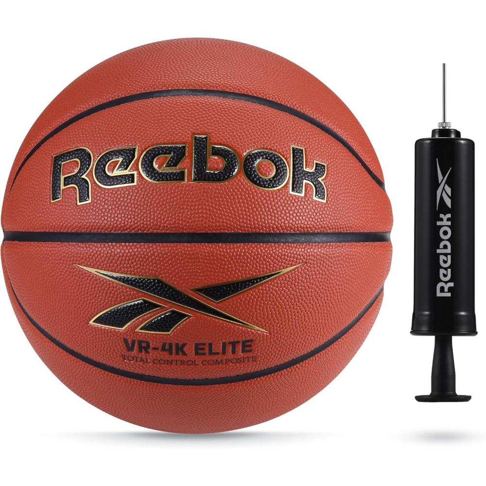imageReebok Elite Basketball Official Size Composite Leather AntiSlip Grip Consistent Shape Retention Includes Pump ampamp Needle VR4K Series