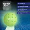 imageReebok  LED Pickleball Set for 2 Includes 2 Fiberglass Paddles with 5quot Cushion Grip and 2 LightUp Balls Perfect for Night Play RedGreen