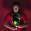 imageReebok  LED Pickleball Set for 2 Includes 2 Fiberglass Paddles with 5quot Cushion Grip and 2 LightUp Balls Perfect for Night Play RedGreen