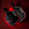 imageReebok  LED Pickleball Set for 2 Includes 2 Fiberglass Paddles with 5quot Cushion Grip and 2 LightUp Balls Perfect for Night Play RedRed