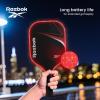 imageReebok  LED Pickleball Set for 2 Includes 2 Fiberglass Paddles with 5quot Cushion Grip and 2 LightUp Balls Perfect for Night Play RedRed